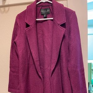 Purple Rachel Zoe wool blend coat